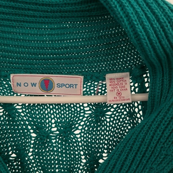 Vintage Now Sport Bright Teal Sweater - Picture 2 of 3